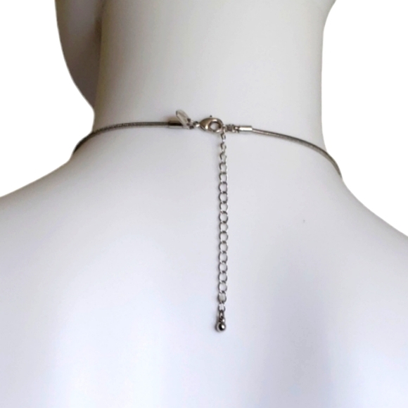 Lia Sophia Turquoise Color Silver Tone Teardrop Necklace Retired Beautiful ❤️ - Picture 5 of 13